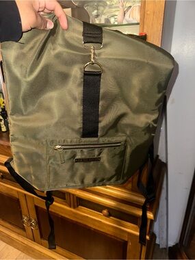 Olive Green Men's Nylon Backpack - Casual Everyday Bag jean paul gaultier